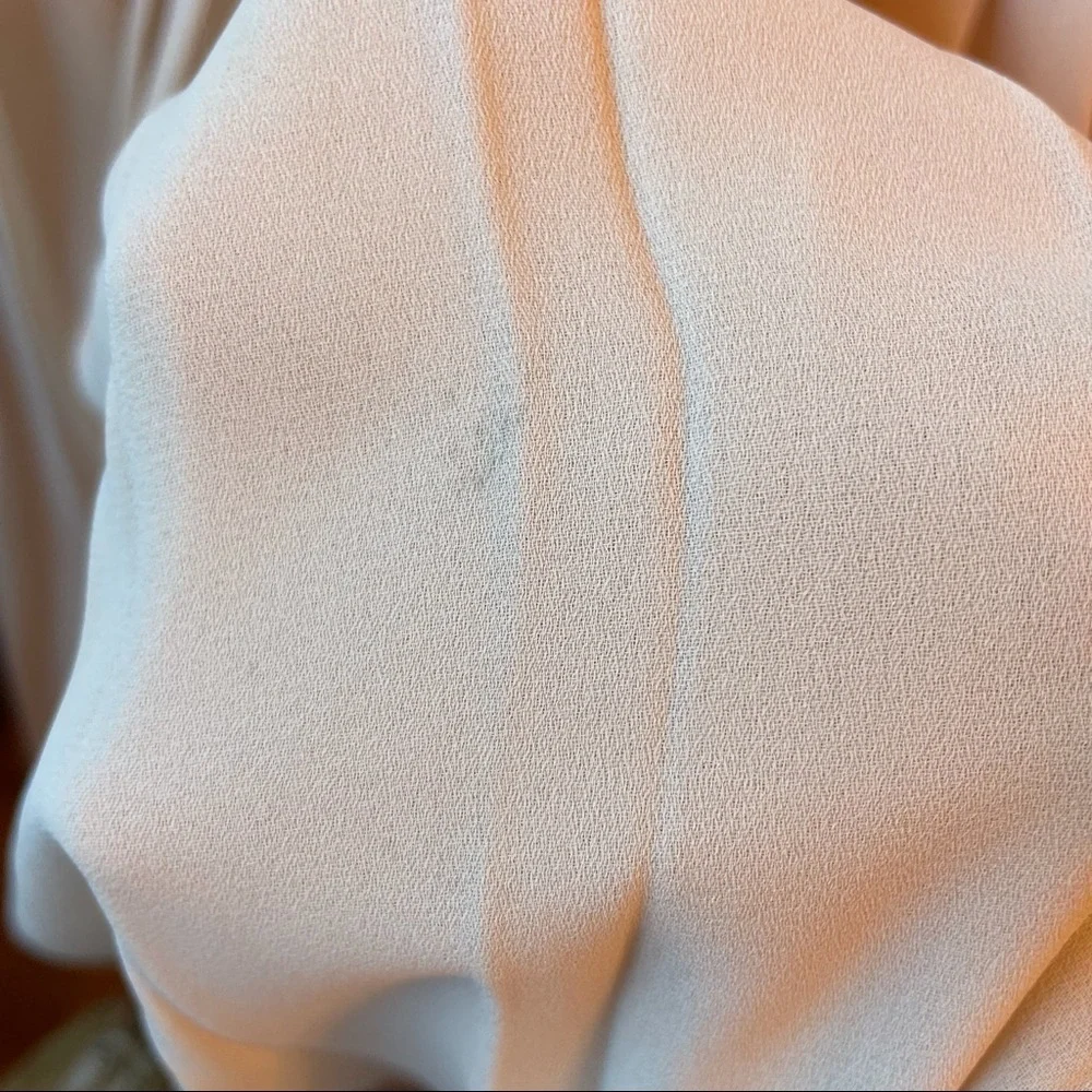 Vintage Ethereal Pleated Cream MIDI Dress - Picture 12 of 13